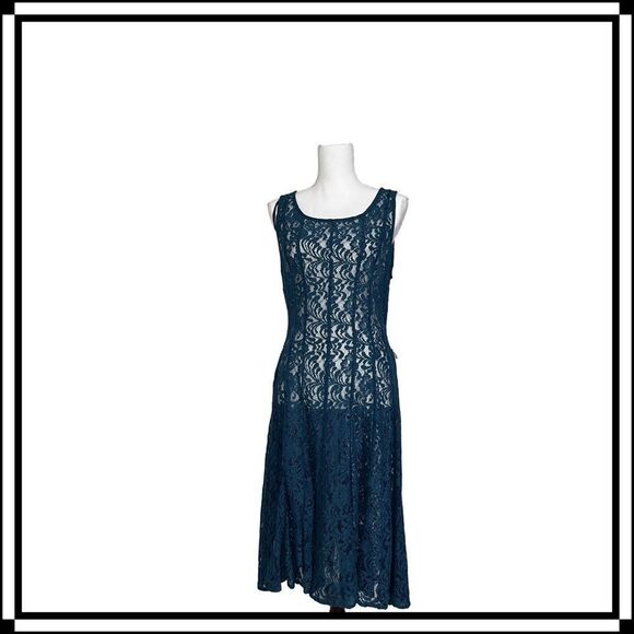 Leslie Fay Dresses & Skirts - EUC! Leslie Fay Green Lace Overlay Dress, Size 12